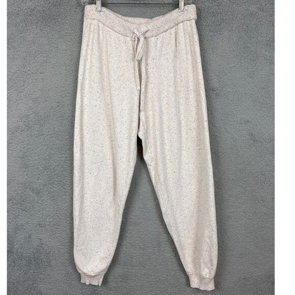 PJ Salvage Women’s Oatmeal Confetti Knit Jogger Pants Size L Loungewear Fall - Picture 3 of 8
